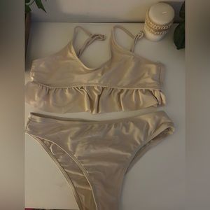 cream colored bikini never worn